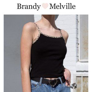 Brandy Melville Leopard Halter Crop Top